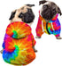 Howilath Dog Hoodie Sweaters with Hat, Tie-dye Rainbow Soft and Warm Dog Sweater for Small Medium Large Dogs Cats Shirt