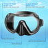 Snorkeling Gear for Adults, Anti-Fog Tempered Glass Lens, Anti-Leak Set with Mesh Bag