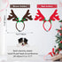BWOGUE 2 Set Dog Elk Reindeer Antler Headband for Christmas Pet Costume, Accessories for Small and Medium Dogs Cats