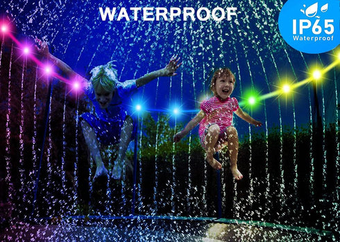 SUVEUS 52Ft 16Ft 15Ft 14Ft 12Ft 10Ft 16 Trampoline Lights, Waterproof LED Lights for Trampoline, Colors Change