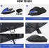 Heavy Duty 420D Waterproof Jet Ski Cover, 136'' to 147'', Adjustable Windproof Strap & Anti-UV for