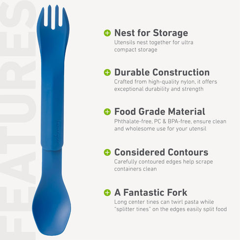 GoBites Duo and Bio Duo Travel Silverware Set, Full Size Portable Fork & Spoon, Reusable Utensils, PC and BPA-free,