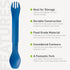 GoBites Duo and Bio Duo Travel Silverware Set, Full Size Portable Fork & Spoon, Reusable Utensils, PC and BPA-free,