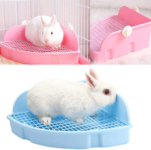 Chinchilla kathson Large Rabbit Litter Box Bunny Corner Toilet Box Potty Trainer Bigger Pet Pan Small Animal Cage