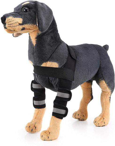 SELMAI Reflective Dog Shoulder Brace, Front Leg Brace for Canine Elbow Support, Joint Wrap for Arthritis