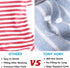 TONY HOBY Stripes 4 Legged Pet Dog Pajamas, Soft Cotton Jumpsuit for Dogs (XL, Blue+White-Boys)