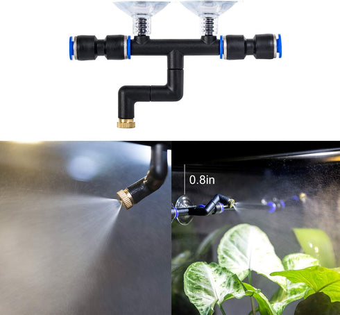 REPTI ZOO Adjustable Fine Misting Spray Nozzles, 4 Pieces, Water for Reptiles