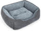 MIXJOY Rectangle Dog Bed for Large Medium Small Dogs, Washable Orthopedic Sofa Bed, Anti-Slip Bottom, Grey (35")