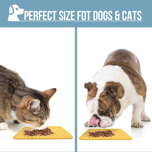 Dog Lick Mat, Dog Slow Feeder, Pet Calming Mat, Anxiety Relief Dog Cat Training Licking Mat, Perfect for Food, Yogurt