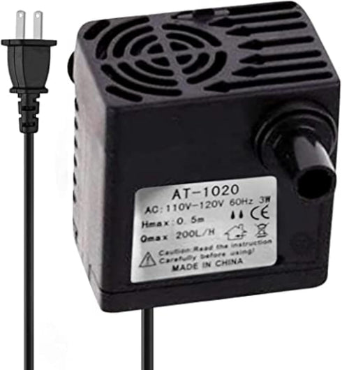 SunGrow 55 GPH 3W Small Submersible Water Pump for Cat & Dog Water Bowls, Fountains, Aquariums