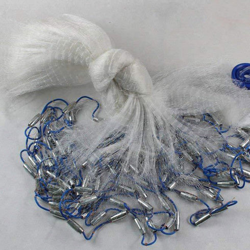 300 FRCOLOR Cast Fishing Net Hand Throw Net with Steel Sinkers Single Monofilament for Saltwater and Freshwater Fishing