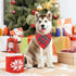 Malier 2 Pack Dog Bandana Christmas Classic Plaid Scarf Set for Small Medium Large Dogs Cats (Green + Red, Large)