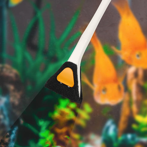 AQUANEAT Fish Tank Cleaning Tools, 18inch Long Handle Aquarium Brushes, Algae Scrubber, Sponge Cleaner