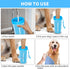Comotech Dog Paw Cleaner with Bath Brush & Towels - Adjustable Ring Handle for Long and Short-Haired Dogs