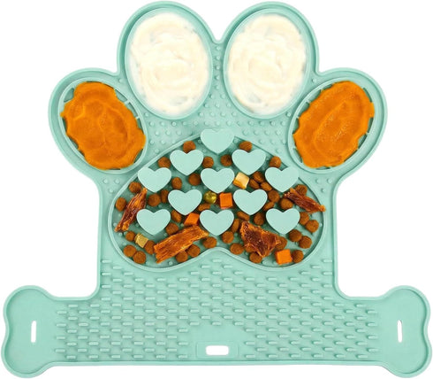 IRRESTRICO Dog Lick Mat with Suction Cups, Slow Feeder & Enrichment Mat for
