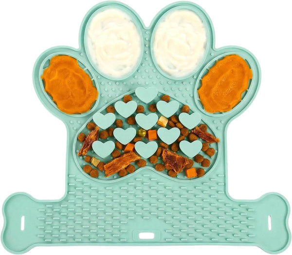 IRRESTRICO Dog Lick Mat with Suction Cups, Slow Feeder & Enrichment Mat for
