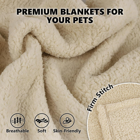furrybaby 2-in-1 Puppy Blankets for Small Dogs - Premium Super Soft Sherpa & Fleece Dog & Cat Bed Blankets, Washable &