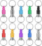 Funrous 10 Packs Detachable Keychain, Quick Release Pull Apart Key Ring with 2 Split Rings for Bag Purse