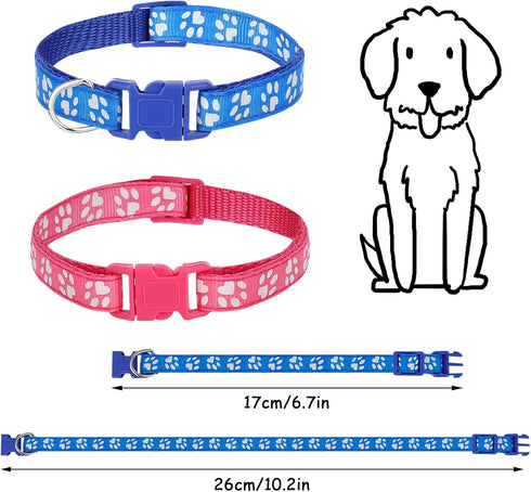 Puppy Collars-16 Pack Puppy Collars for Litter, Adjustable Puppy ID Collars Soft Nylon Whelping Collars for Newborn Litter Puppy Pets