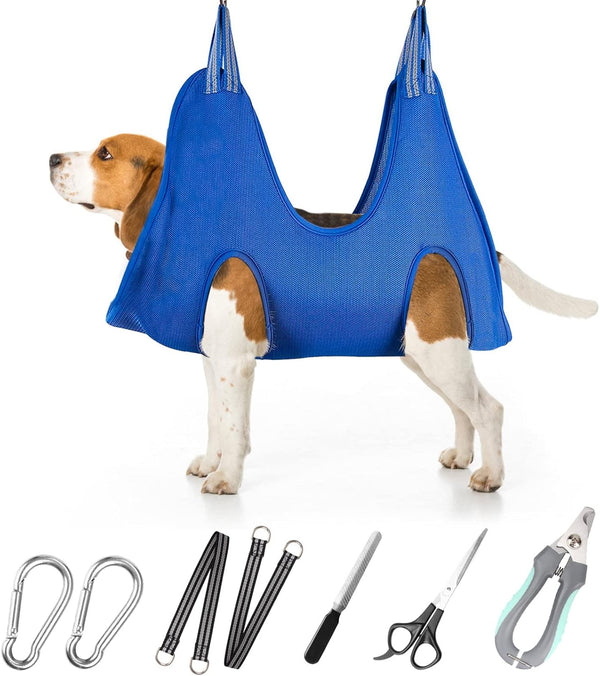 ATESON Pet Dog Grooming Hammock Harness for Medium Dogs Nail Trimming, Dog