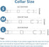 Dog Collar and Leash Set - Soft Vegan Leather with Rose Gold Metal Buckle for Small, Medium, and Large Dogs (Light