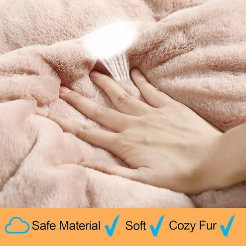 Dog Beds Crate Pad for Extra Large Dogs, Ultra Soft Washable Anti-Slip Kennel Pad, Pink, 48inch