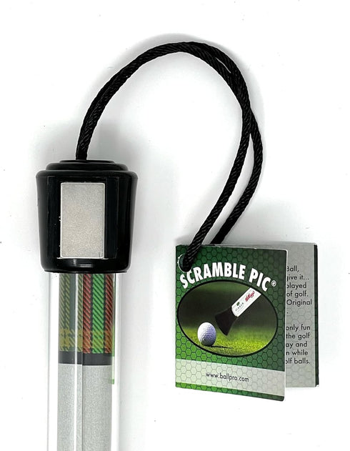 Scramble Pic Golf Ball Retriever with Suction Cup and Magnetic Cart Attachment