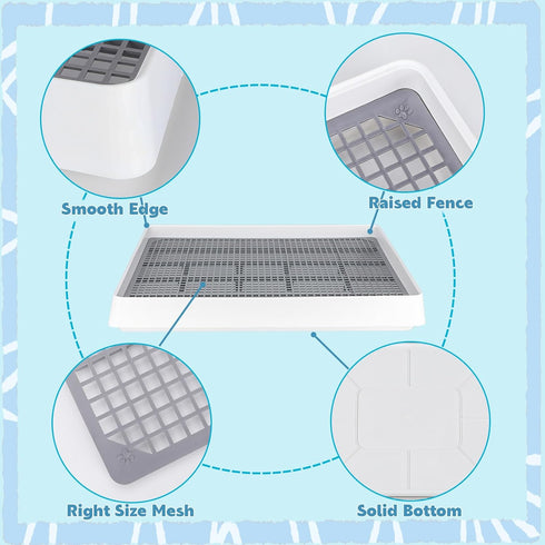 Chinchilla FHTONGE Extra Large Rabbit Litter Box Trainer Tray, Bunny Potty Training Litter Box for Cage,Rectangular
