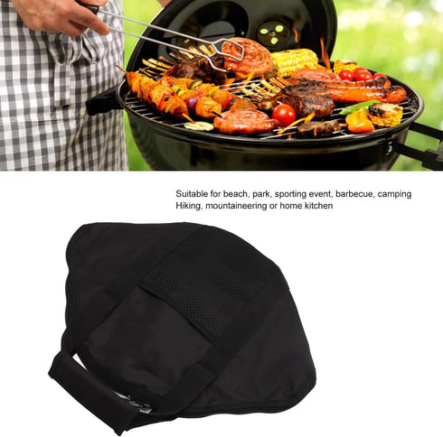 15.7412.6in 30cm/11.8in Tissting Black Skillet Bag, Waterproof Oxford Cloth Frying Pan Bag Grill Plate Carry Case