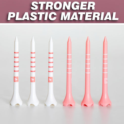 Pink White Plastic Golf Tees - Size 2-3/4 inch, Pack of 60, Perfect Funny Gift for Any Golf Fan