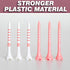 Pink White Plastic Golf Tees - Size 2-3/4 inch, Pack of 60, Perfect Funny Gift for Any Golf Fan