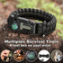 Survival Bracelets for Men - Paracord Tactical 5-in-1 Camping Gear Kit with 12-ft Detachable Parachute Rope, Fire
