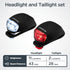 Schwinn LED Quick Wrap Bike Lights Set - Battery Powered Front Headlight and Rear Tail Lights