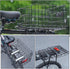 GLEAVI Folding Bike Rear Basket Metal Mesh Storage Rack Detachable Carrier with Mounting Accessories and Reflective