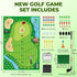 Golf Chipping Game Mat Set for Indoor Outdoor Practice, Stick Chip Golf Games for Family (70.1x47.2in)