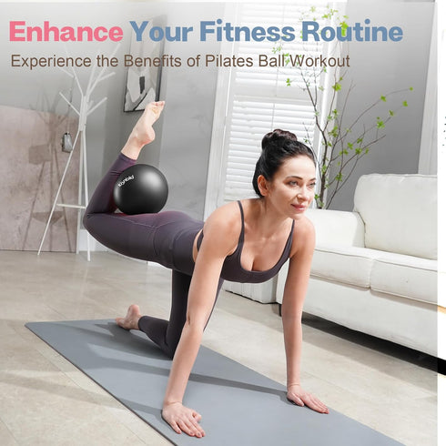 Small Exercise Ball, 9 Inch Mini Pilates Ball, Anti-Burst and Slip Resistant for Stability and Core Strength