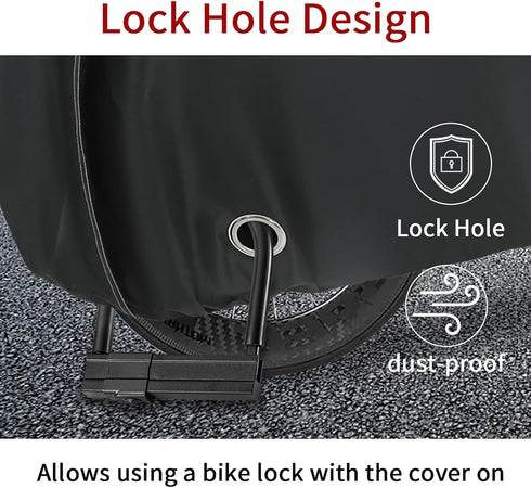 Heavy Duty Waterproof Bike Cover for 3 Bikes, 420D Oxford Outdoor Storage, UV Wind Proof Tarp for Mountain Road
