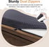 Large Orthopedic Dog Bed: Washable Bolster XL Bed for Medium Large Dogs, Waterproof Couch Sofa with Removable Cover -