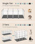 20 49.2 24.8 16.5 Inches, ULPC009W01 SONGMICS Panels Guinea Pig Playpen,Removable Oxford Fabric Mat,Small Animal Pen