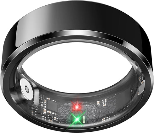 PJIVE Smart Ring for Men, Fitness & Activity Tracker with Blood Pressure/Heart Rate