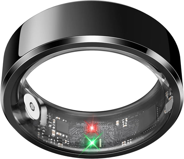 PJIVE Smart Ring for Men, Fitness & Activity Tracker with Blood Pressure/Heart Rate