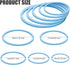 5pcs Aquarium Floating Plant Rings, Foam Round Fish Feeding Rings 5 Size Floating Plant Corral Fish Tank Food Ring Keep Floating Plants in Place (Blue)