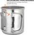 TiTo Titanium Cup with Lid, Ultralight Portable 300ml Camping Tea Coffee Water Mug for Outdoor Backpacking Hiking
