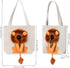 Pet Canvas Shoulder Bag, Cute Lion-Shaped Small Dog Carrier, Portable Chest Bag for Small Dogs and Cats (Light Green,