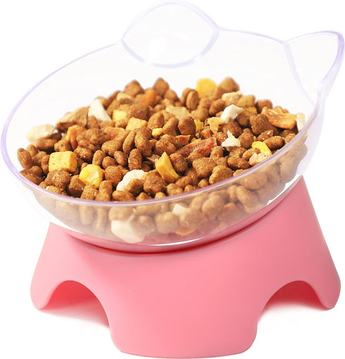MILIFUN Raised Cat Food Bowls with Stand, Cat Dishes for Food or Water, Tilted Pet Dish with Stand