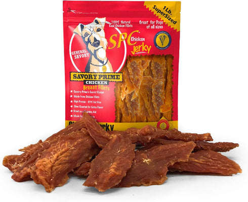 Savory Prime Chicken Jerky Treat, 16-Ounce, All Breed Sizes, Model 30016