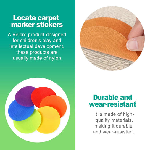 slaixiu 30PCS 4" Rubber Floor Dots - Non-Slip Gym Circles for Kids Agility Training, Classroom Carpet Markers & Sit