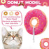 BINGPET Cute Donut Recovery Collar for Cats and Puppies, Soft Adjustable Protective E Collar After Surgery