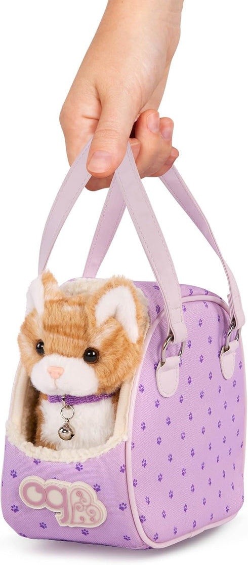 Our Generation 18" 3+ - Pet Carry Bag & Care Toy - Plush Tabby Cat Plush - Doll Accessory - Pretend Play - For Ages