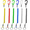 Lix&Rix Retractable Safety Coiled Lanyard with Aluminium Alloy Carabiner Clip in Black, Blue, Green, Red, Silver, Yellow